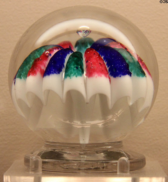 Umbrella-shaped paperweight (early 1900s) by workers of Whitall Tatum Co. of Millville, NJ at Museum of American Glass. Milville, NJ.