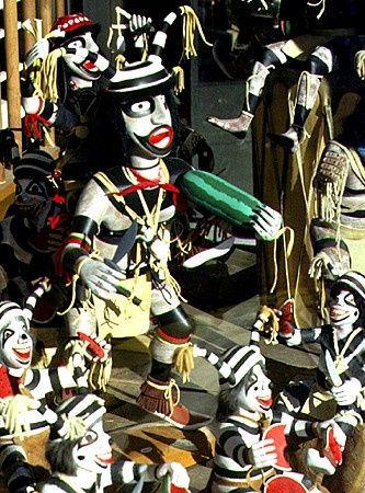 Kachina Dolls in a shop. Santa Fe, NM.