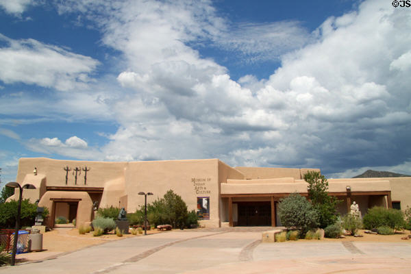 Museum of Indian Arts & Culture (1987) on Museum Hill. Santa Fe, NM. Style: Pueblo Revival.