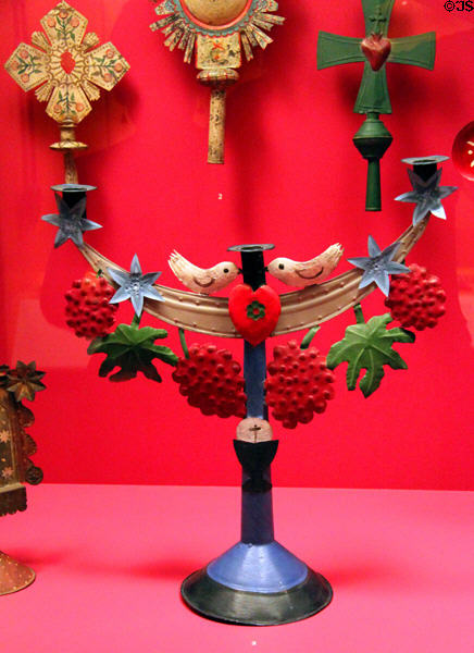 Candleholder from Ecuador (mid 20thC) at Museum of International Folk Art. Santa Fe, NM.