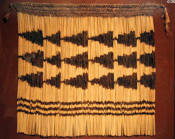 Maori dance apron (piu piu) (1860-90) from New Zealand at Museum of International Folk Art. Santa Fe, NM.