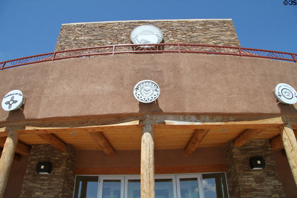 Facade details of Indian Pueblo Cultural Center. Albuquerque, NM.