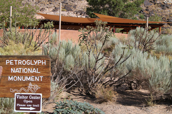 Landscape of Visitor Center at Petroglyph National Monument. Albuquerque, NM.