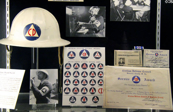 Civil Defense (CD) documents from World War II at National Museum of Nuclear Science & History. Albuquerque, NM.