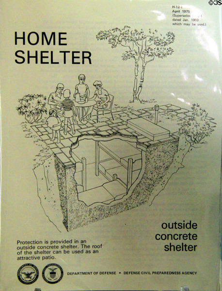 Booklet on building an Outside Concrete Shelter (1975) at National Museum of Nuclear Science & History. Albuquerque, NM.
