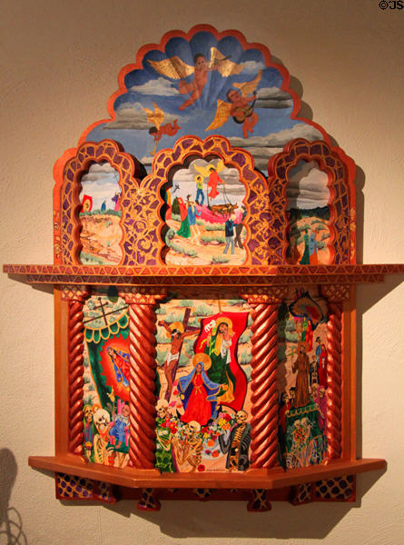 Peregrinación painted shrine (1995) by Anita Rodriquez at Harwood Museum of Art. Taos, NM.
