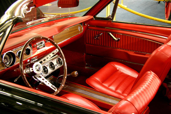 Interior of Ford Mustang Convertible (1965) at Auto Collection at Imperial Palace. Las Vegas, NV.
