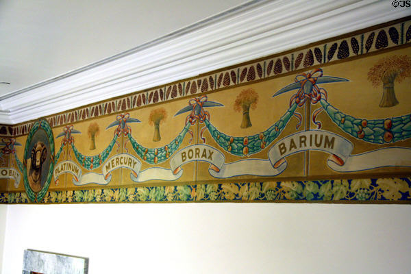 Mural of mineral wealth of Nevada in old Nevada State Capitol. Carson City, NV.