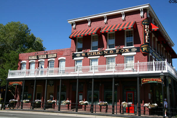 St Charles-Muller Hotel (1862) (302-4 S. Carson St.). Carson City, NV. On National Register.