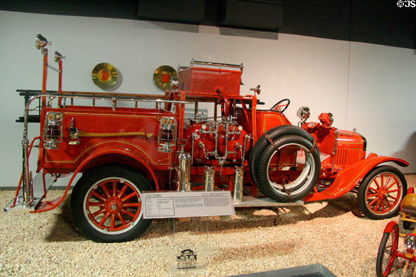 Ford TT Triple Combustion Pumper Fire truck (1926) of Detroit at National Automobile Museum. Reno, NV.