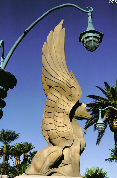 Winged Burmese-style dragon at Mandalay Bay. Las Vegas, NV.