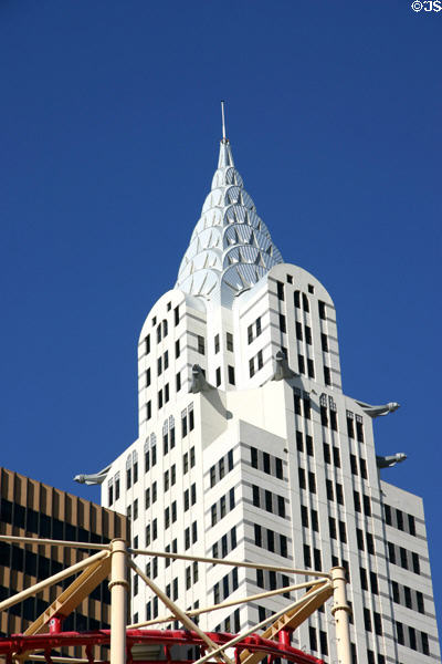 Top of Chrysler Tower replicated at New York, New York Las Vegas. Las Vegas, NV.