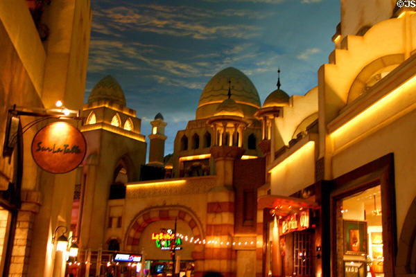 Artificial night sky over Arabian domes at Aladdin Hotel shopping arcade. Las Vegas, NV.