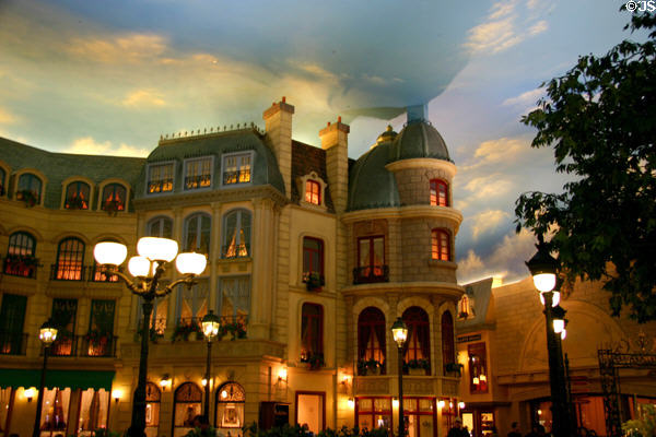 Paris streetscape recreated around casino of Paris Las Vegas Hotel. Las Vegas, NV.