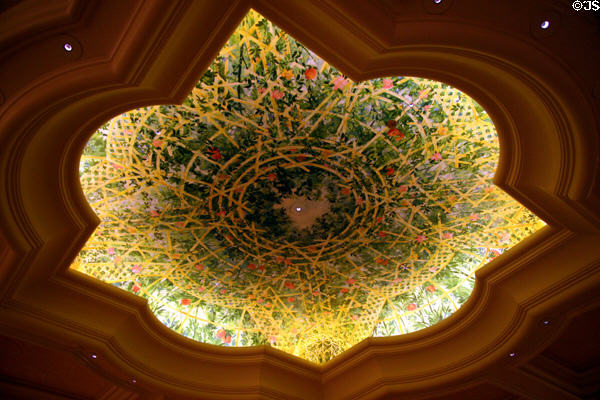 Skylight with country pattern in lobby of Bellagio. Las Vegas, NV.