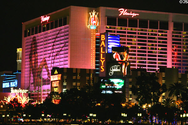 Flamingo Las Vegas (1965) (28 floors) (3555 Las Vegas Blvd. South). Las Vegas, NV. Architect: Rissman & Rissman Assoc..