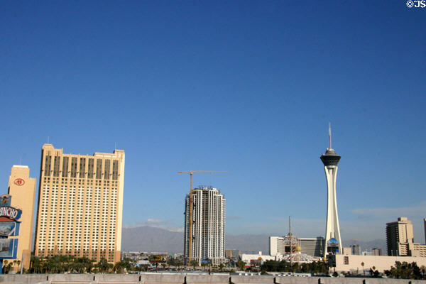 Stratosphere Tower on skyline of Las Vegas. Las Vegas, NV.