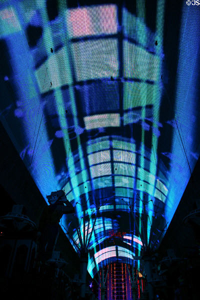 Freemont Street Experience show over Freemont Street Mall. Las Vegas, NV.