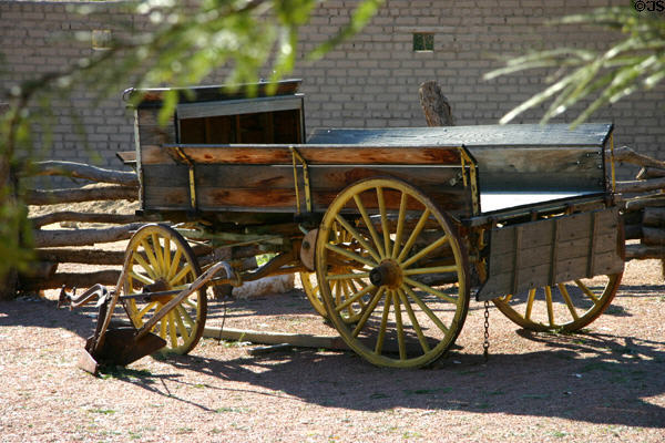Wagon at Old Las Vegas Mormon Fort. Las Vegas, NV.