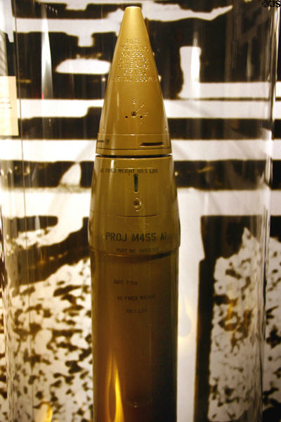 W48 Artillery-Fired Atomic 15 kiloton Projectile (1963-1991) at Atomic Testing Museum was tested in 1953. Las Vegas, NV.
