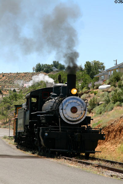 Virginia & Truckee steam locomotive #29 under steam. Virginia City, NV.