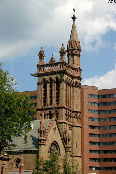 St Peter's Episcopal Church (1859). Albany, NY. Style: Gothic Revival. Architect: Richard M. Upjohn. On National Register.
