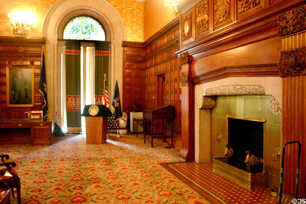 Governor's reception room in New York State Capitol. Albany, NY.