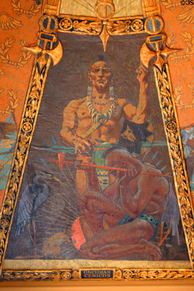 Oncidias & Cenicos mural on war room ceiling of New York State Capitol New York State Capitol. Albany, NY.