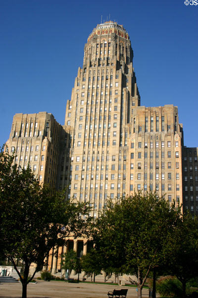 Buffalo City Hall (1931) (32 floors) (65 Niagara Square). Buffalo, NY. Style: Art Deco. Architect: John J. Wade of Dietel & Wade + Sullivan W. Jones. On National Register.