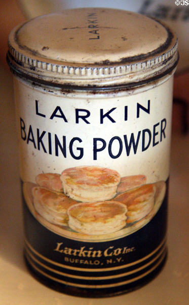 Larkin Baking Powder tin at Graycliff. Buffalo, NY.