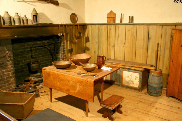 Recreation of early American kitchen in Buffalo History Museum (BECHS). Buffalo, NY.