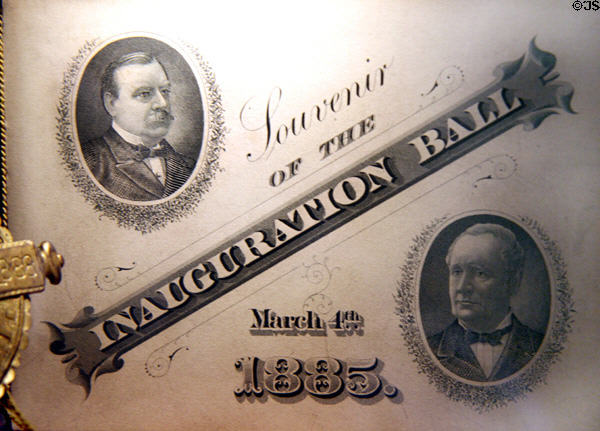 President Grover Cleveland souvenir inauguration program (1885) at Buffalo History Museum (BECHS). Buffalo, NY.
