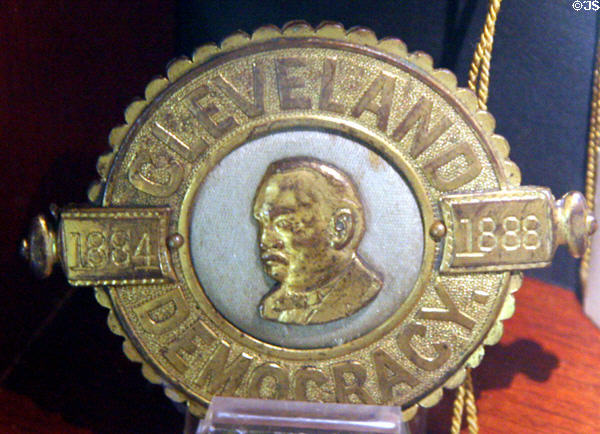 Grover Cleveland medal (1884-88) at Buffalo History Museum (BECHS). Buffalo, NY.