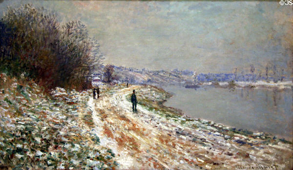 Tow path at Argenteuil (c1875) painting by Claude Monet at Albright-Knox Art Gallery. Buffalo, NY.