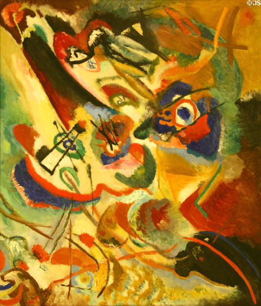 Fragment 2 for Composition VII (1913) painting by Wassily Kandinsky at Albright-Knox Art Gallery. Buffalo, NY.