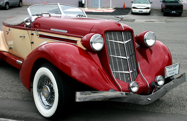 Replica of 1936 Auburn Speedster at Buffalo Transportation Pierce-Arrow Museum. Buffalo, NY.