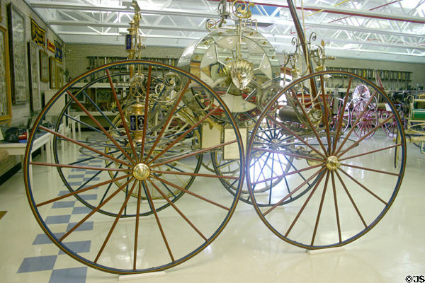 Deluge parade carriage (1883) by New York Fire Apparatus Works at FASNY Museum of Firefighting. Hudson, NY.
