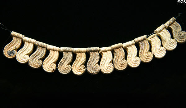 Egyptian glass spiral bead necklace (1400-1250 BCE) at Corning Museum of Glass. Corning, NY.