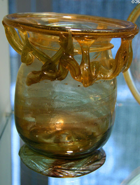 Roman Egypt blown glass jar (4thC) at Corning Museum of Glass. Corning, NY.