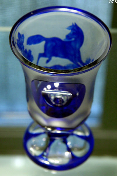 Bohemian glass goblet (c1850) by Karl Pfohl at Corning Museum of Glass. Corning, NY.