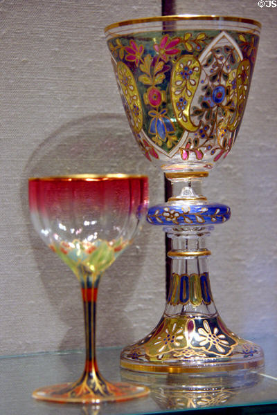 Austrian wineglass (1874) & goblets (1888) at Corning Museum of Glass. Corning, NY.