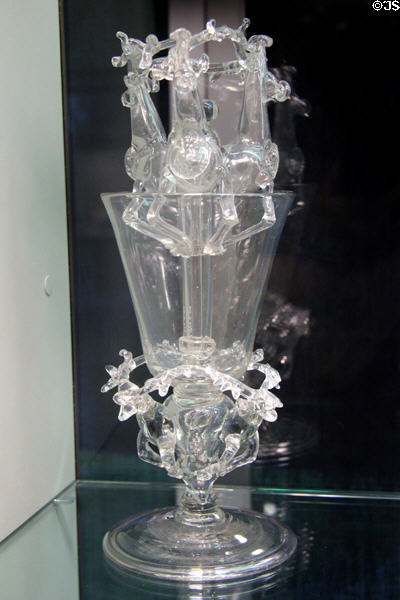 German trick goblet (late 17thC - early 18thC) at Corning Museum of Glass. Corning, NY.