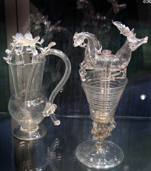 German trick goblet (18thC) at Corning Museum of Glass. Corning, NY.