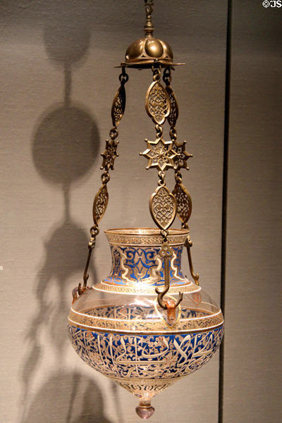 Viennese mosque lamp (c1800-85) by Johann Machytka & Franz Schmoranze for J.&L. Lobmeyr at Corning Museum of Glass. Corning, NY.