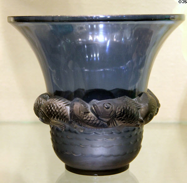 French glass Piriac vase (1920) by René Lalique at Corning Museum of Glass. Corning, NY.
