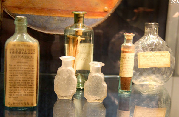 American medicine bottles (1755-1870) at Corning Museum of Glass. Corning, NY.