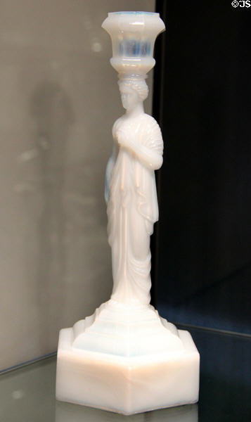 Caryatid candlestick (1870) by New England Glass Co. of Cambridge, MA at Corning Museum of Glass. Corning, NY.