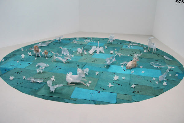Constellation art glass sculpture (1996) by Kiki Smith at Corning Museum of Glass. Corning, NY.