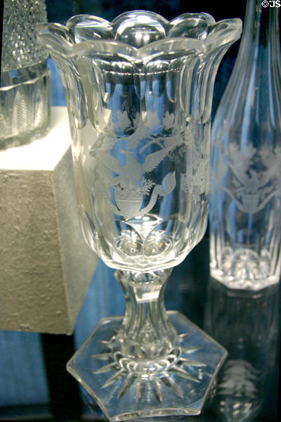 Bakewell celery vase (1829) from set of President Andrew Jackson at Corning Museum of Glass. Corning, NY.