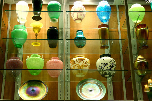 Art Nouveau glass by Frederick Carder at Corning Museum of Glass. Corning, NY.